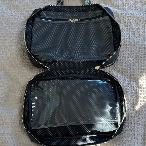 Christian Lacroix Black White Travel Toiletries Case Makeup Bag - Picture 5 of 8